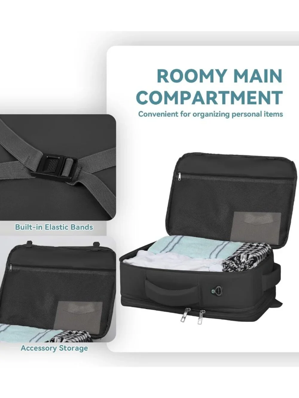 Expandable 50L Travel Backpack, Large Carry-On for Men, Perfect for Adventures